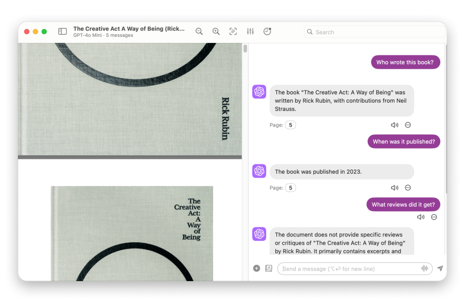 The chat on PDF on PDF Pals, a PDF working app that is available on Setapp.