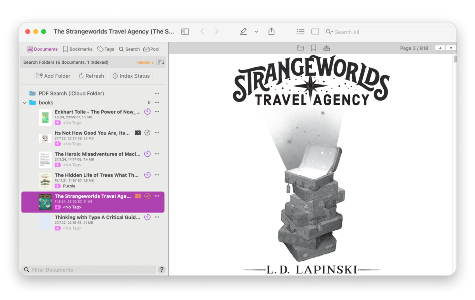 The overview of PDF Search, a PDF managing tool that is available on Setapp.