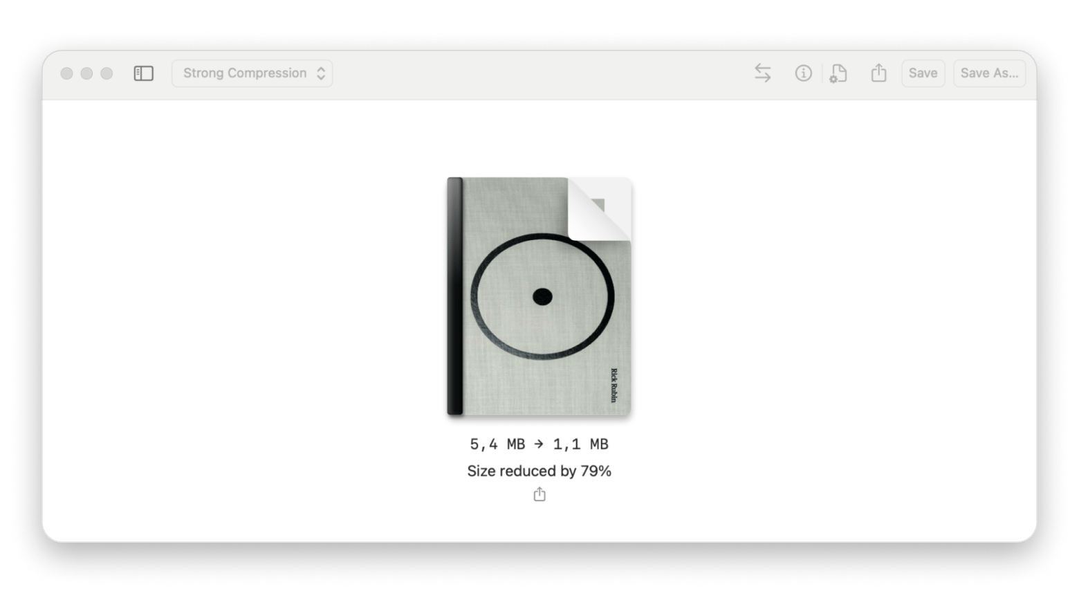 The file compressing on PDF Squeexer, a file compressing app that is available on Setapp.