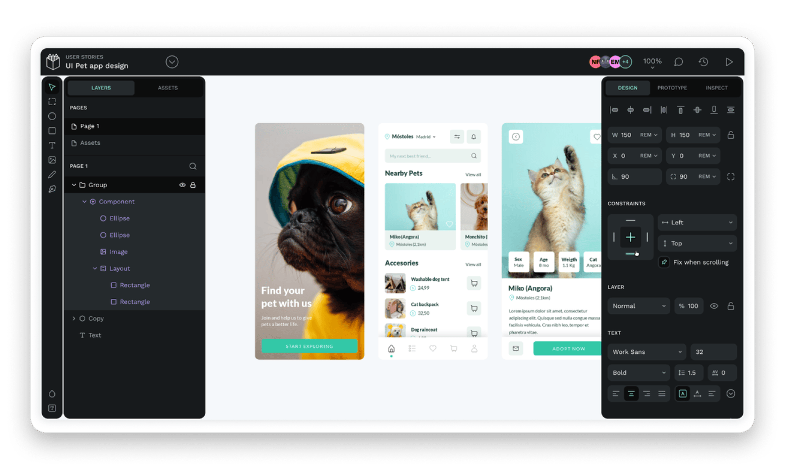 Penpot web interface 