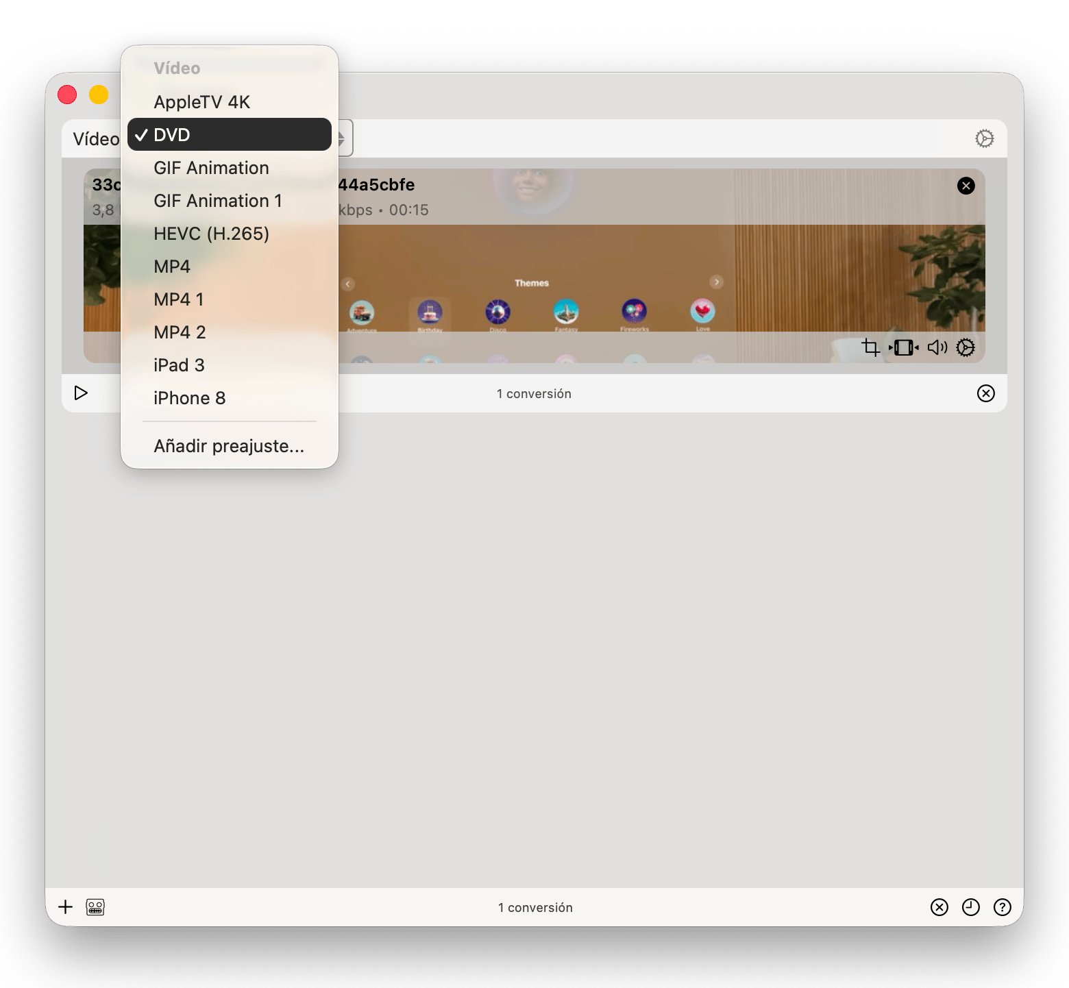 Permute convirtiendo un archivo de vídeo a MP3, un conversor multimedia disponible en Setapp