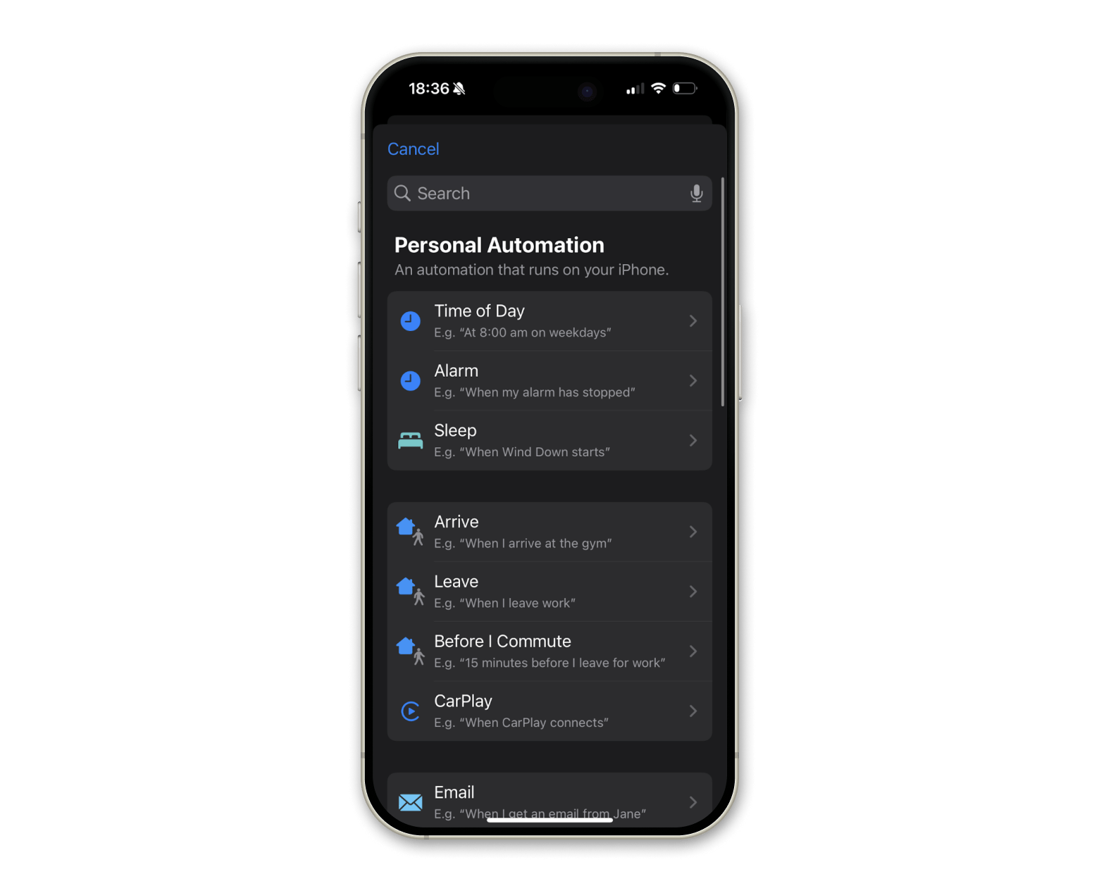 personal automation shortcuts ios