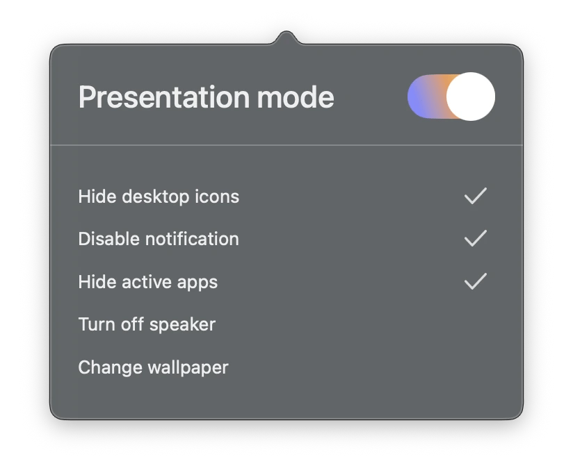 Presentation mode on PliimPro, a presentation tool available on Setapp