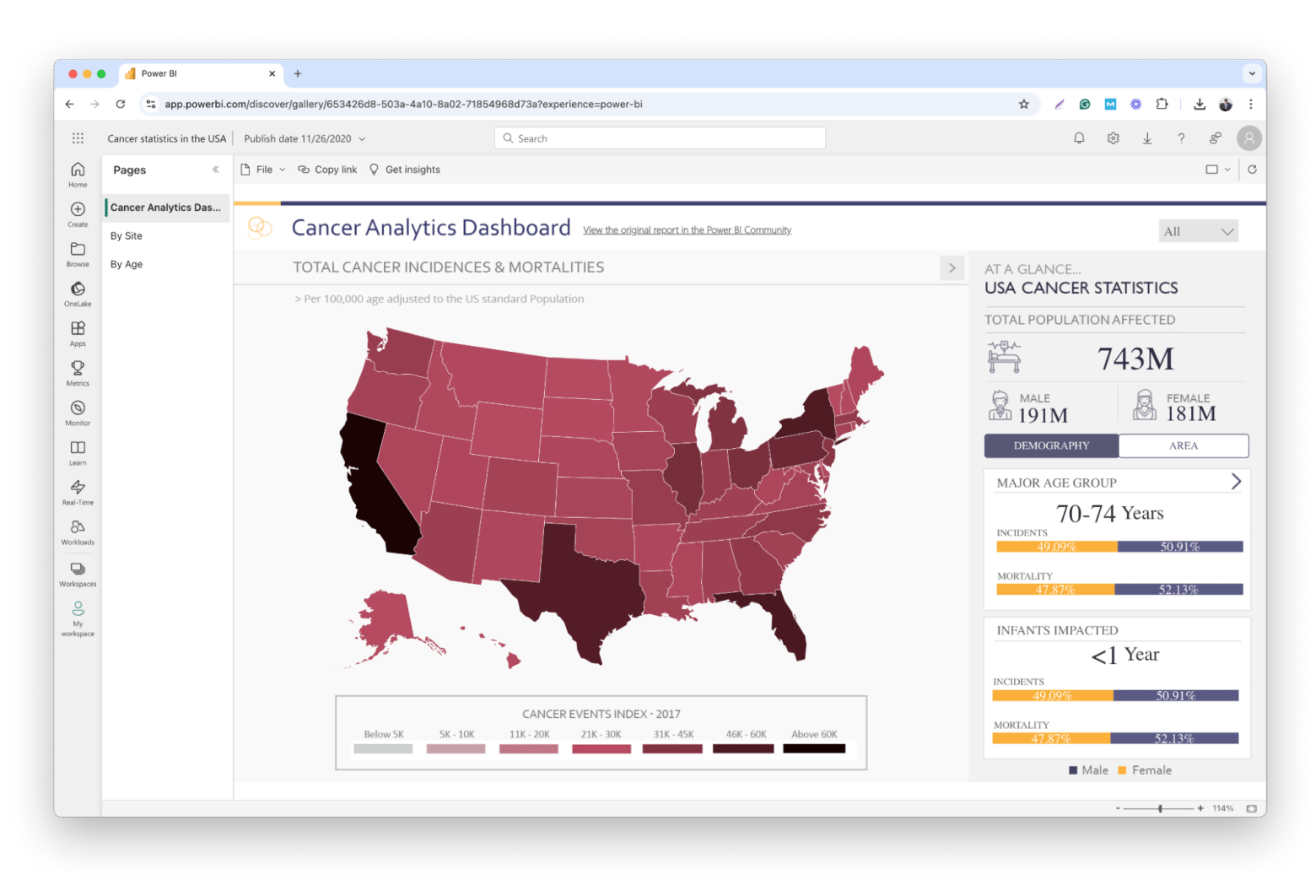 power bi service web