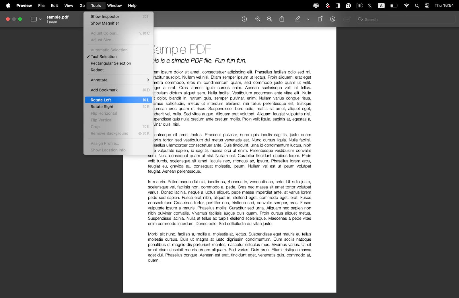 rotate PDF pages in bulk in Preview