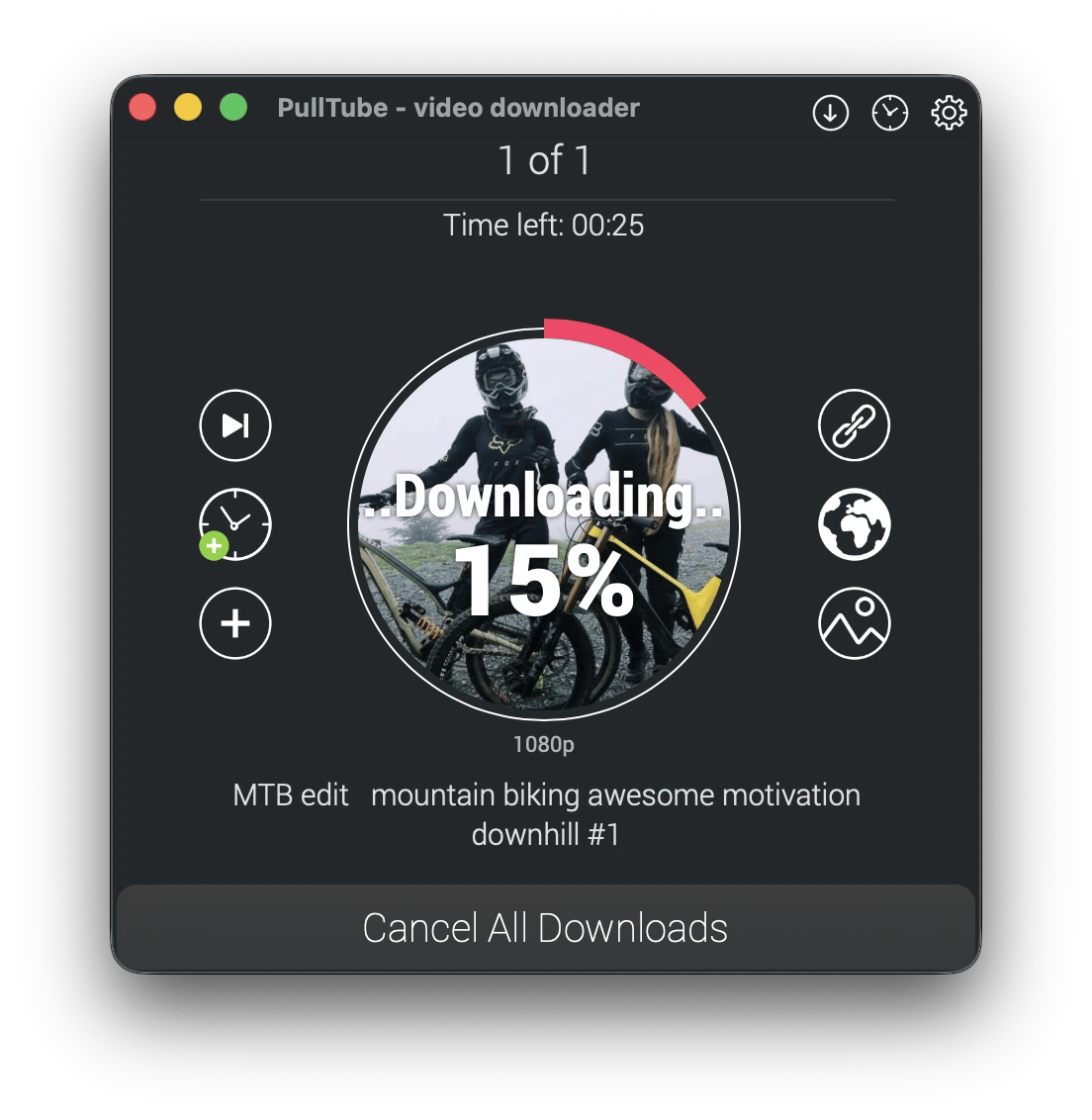 Downloading an online video using PullTube, a video downloader app from Setapp
