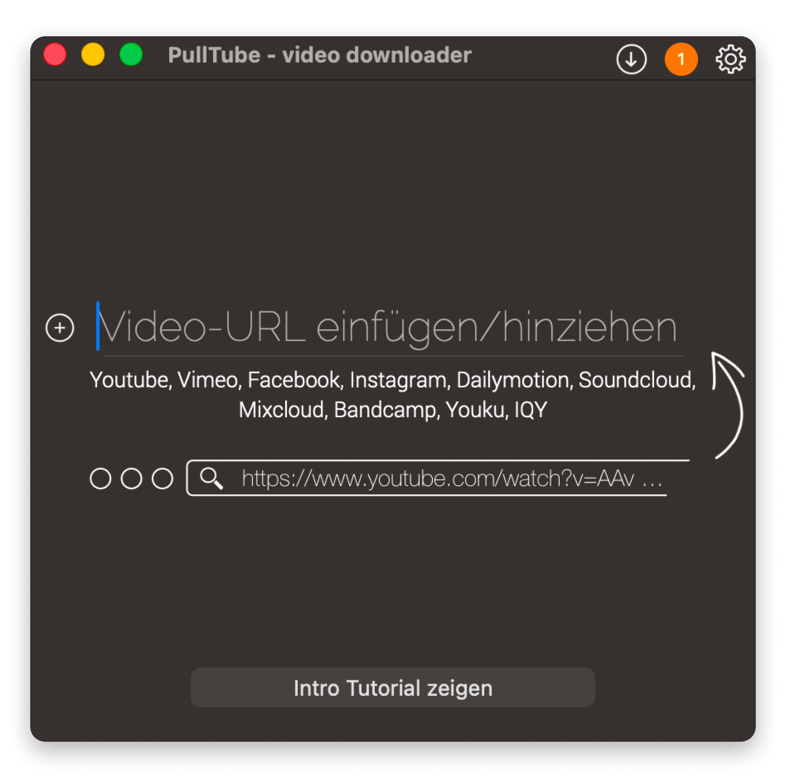 Die Download-Ansicht von Pulltube, einem Video-Downloader, der auf Setapp verfügbar ist