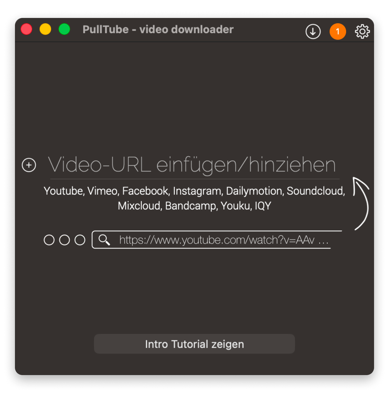 Oberfläche von Pulltube im Zuschneidemodus zum Erstellen eines individuellen iPhone-Klingeltons, verfügbar in Setapp