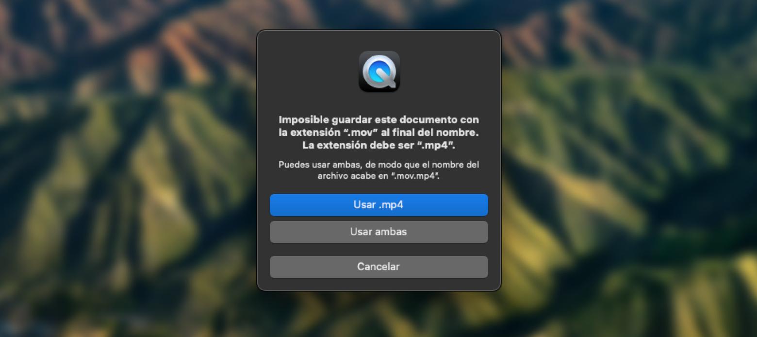 Exportar videos a otros formatos de archivo con QuickTime Player