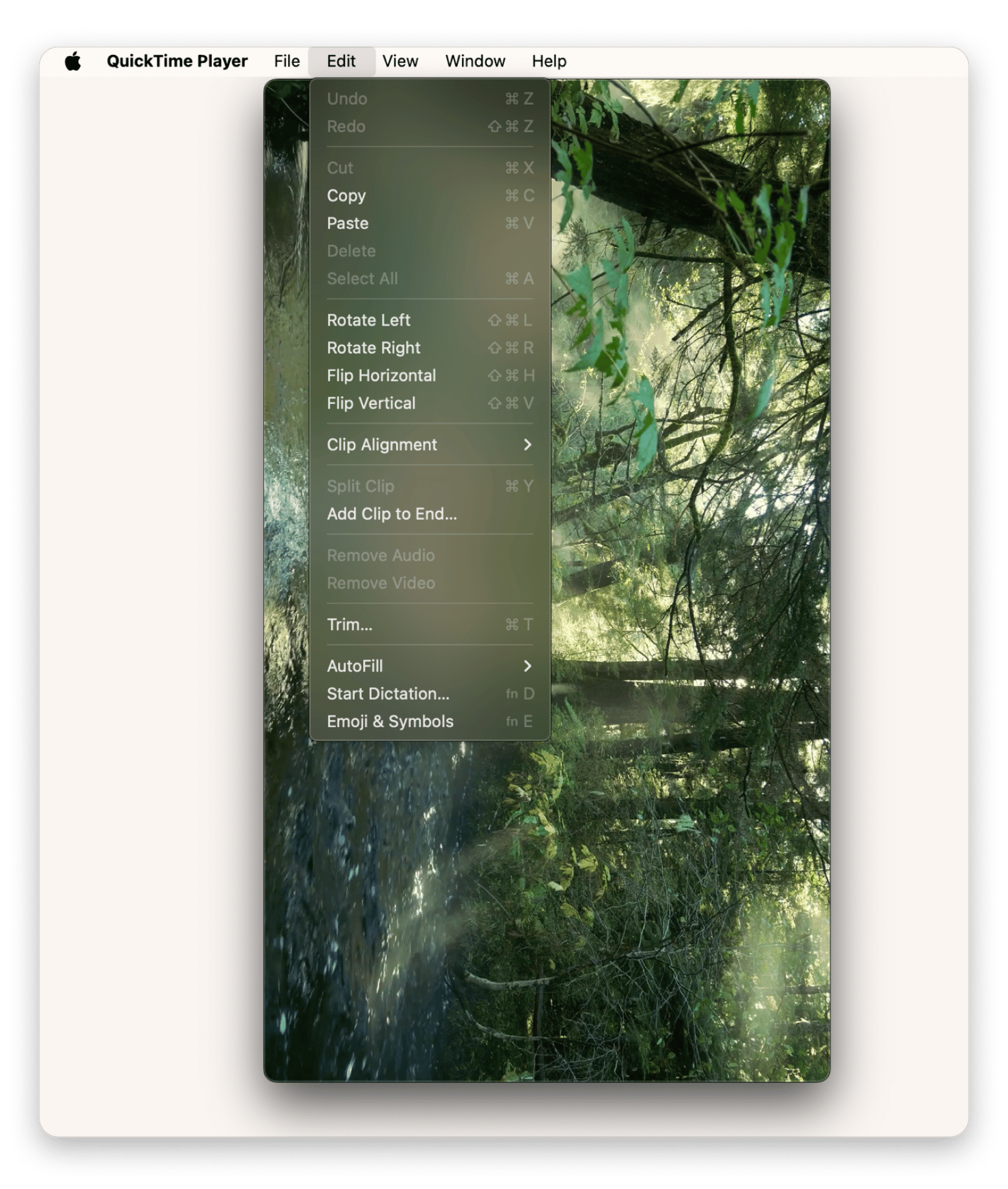 Quicktime rotate video on Mac