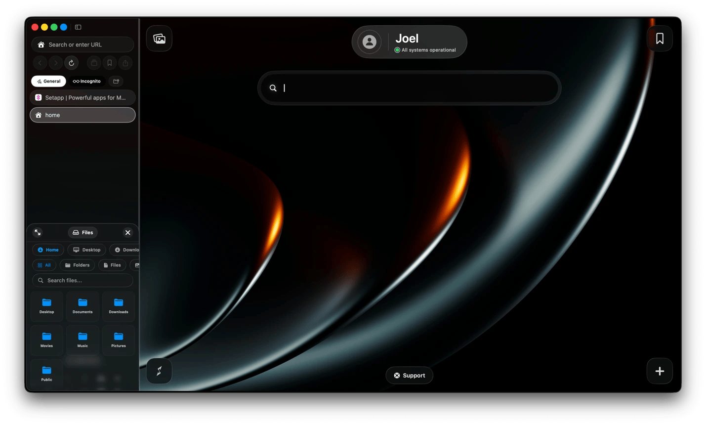 Searching files and folders on Mac using Ortix from Setapp