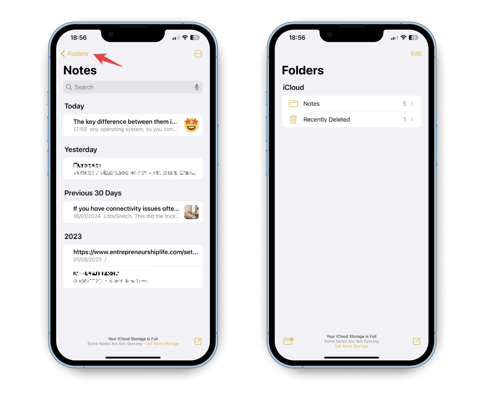 recover deleted Notes on iPhone