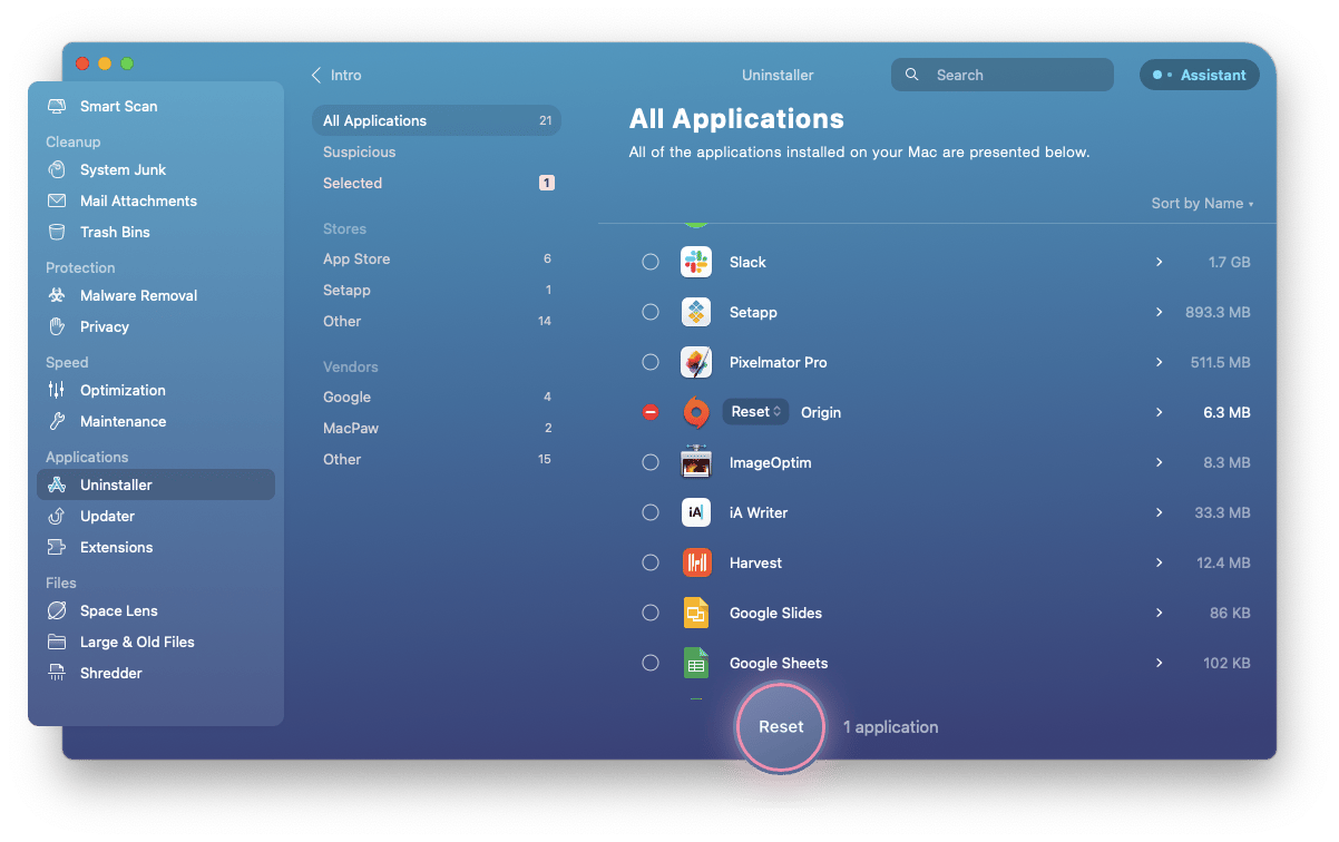 reset origin app cleanmymac x
