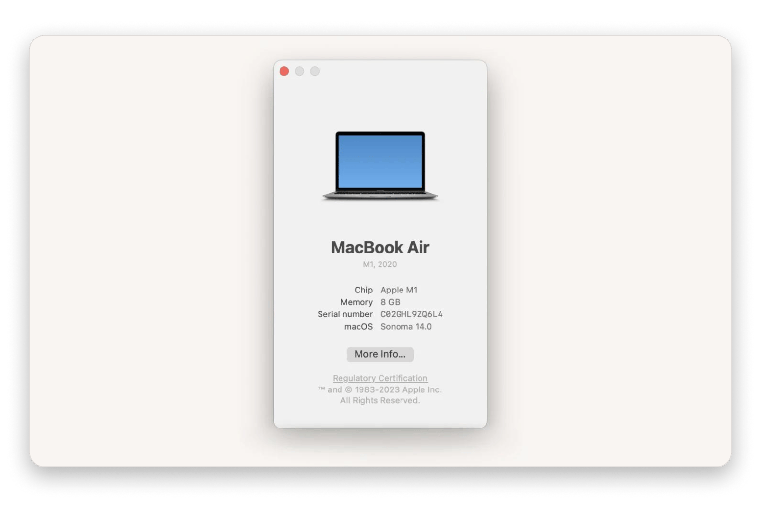 About this Mac info