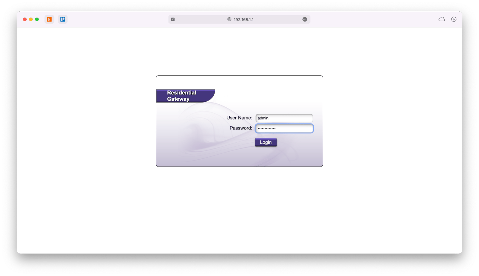 router login online mac