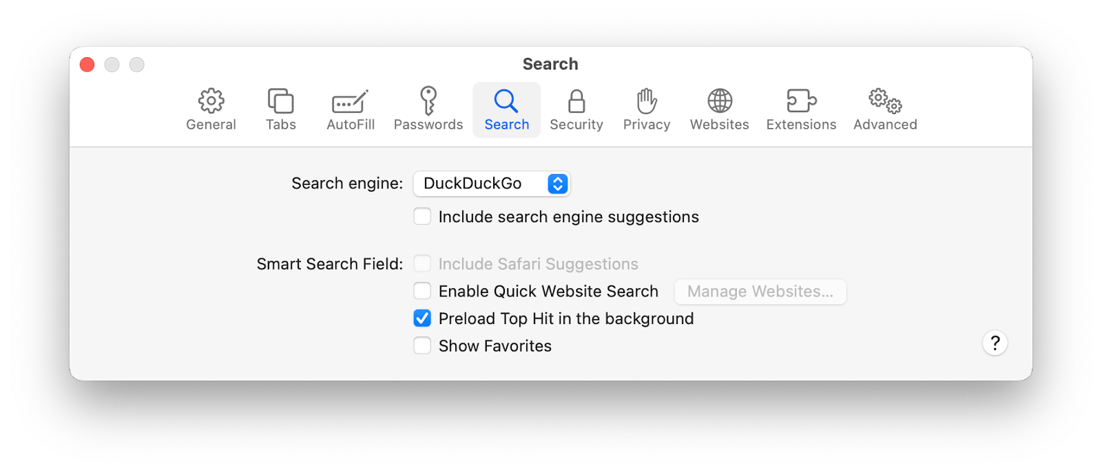 safari preferences