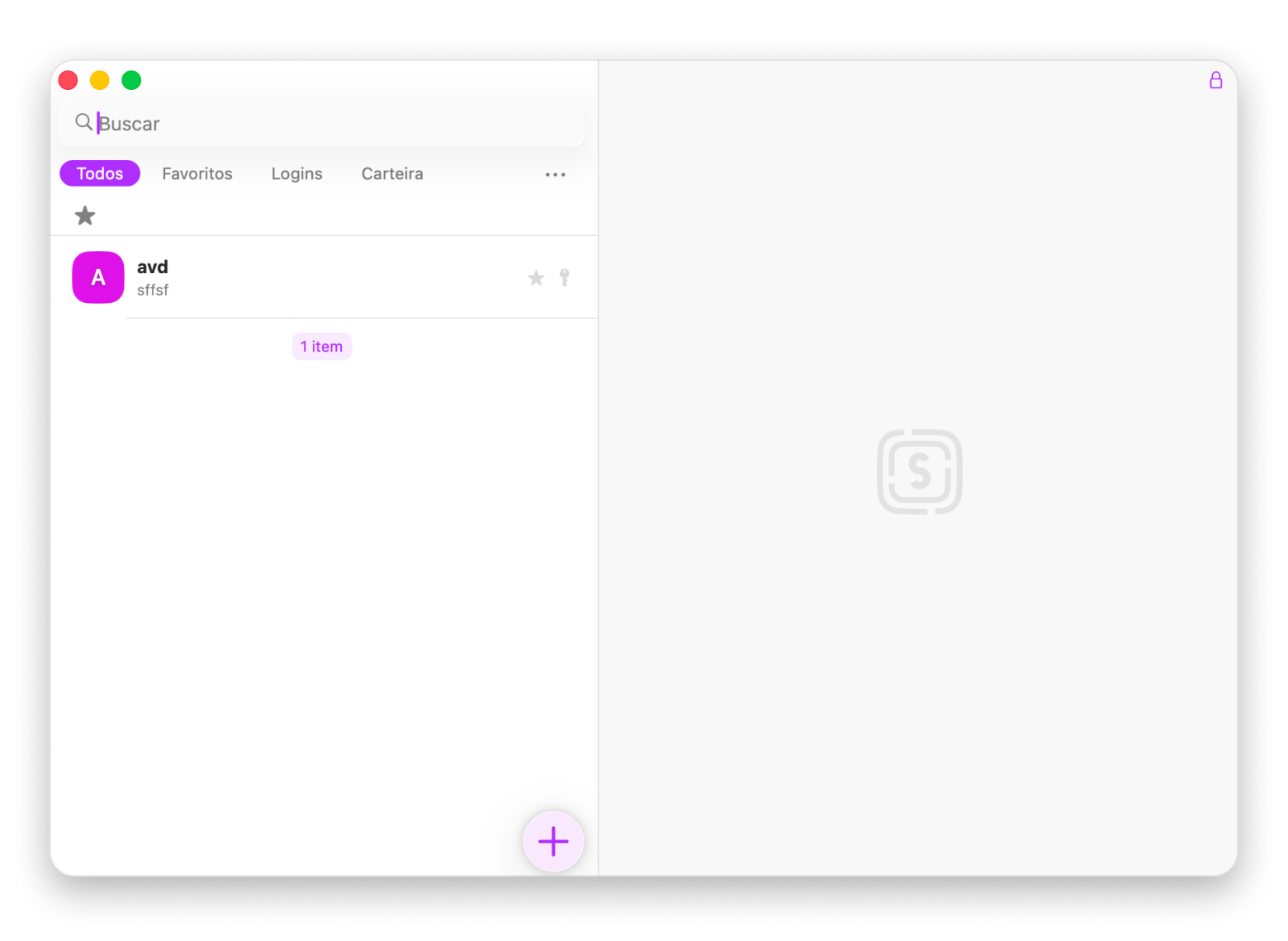 Interface do Secrets 4 exibindo o cofre de senhas e dados sensíveis, disponível no Setapp