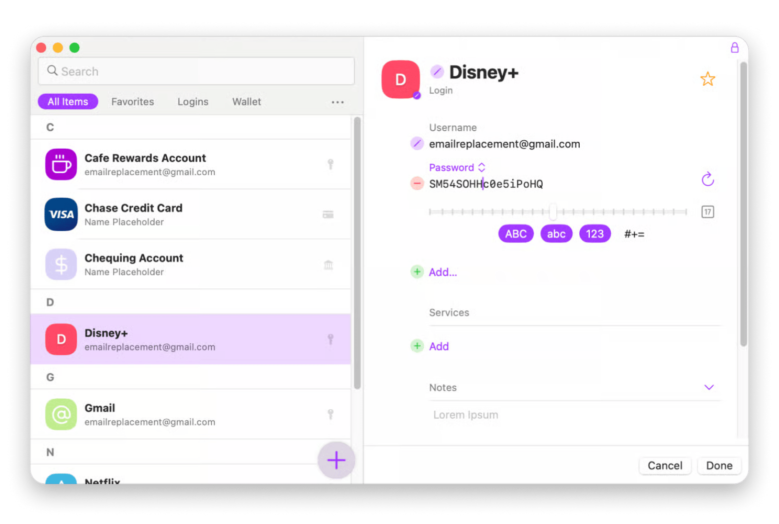 The password generator in Secrets 4, a password manager available on Setapp