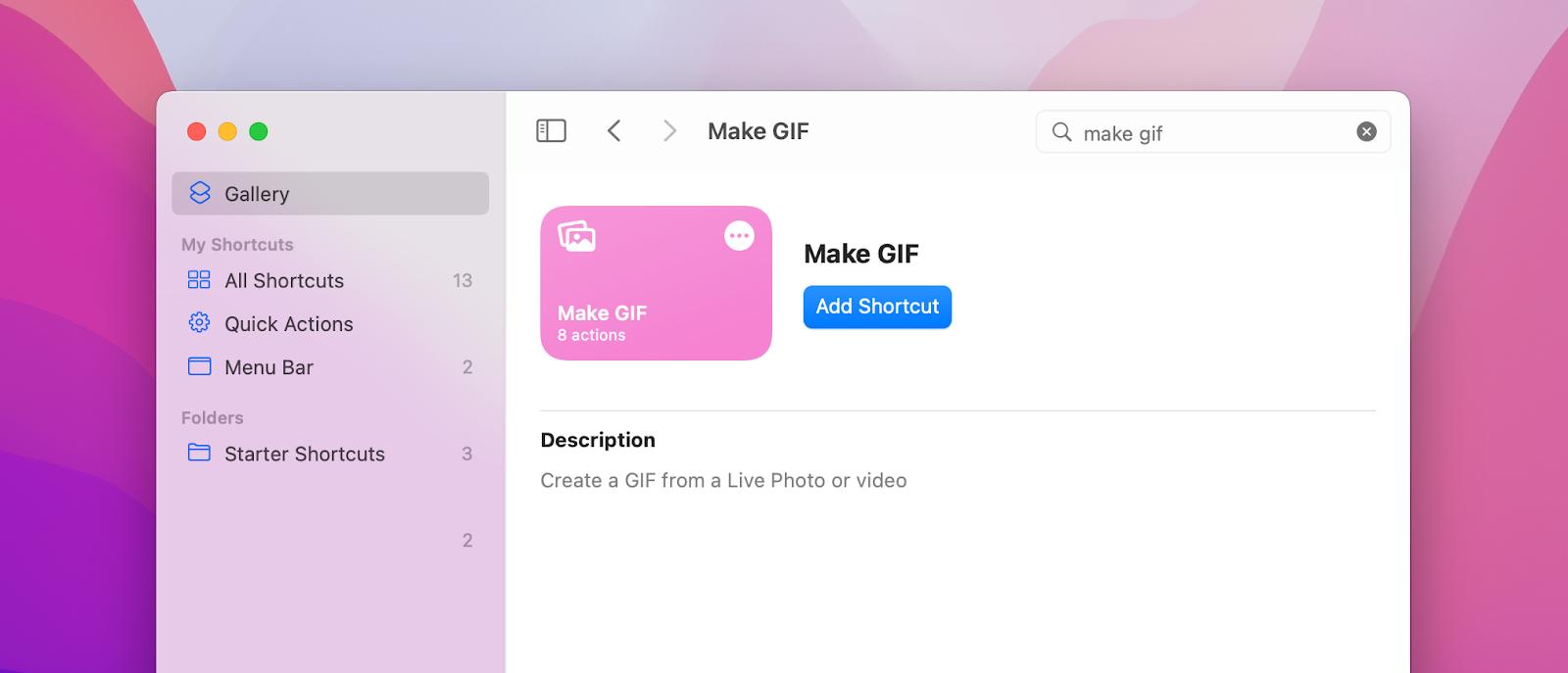 shortcuts app live photo