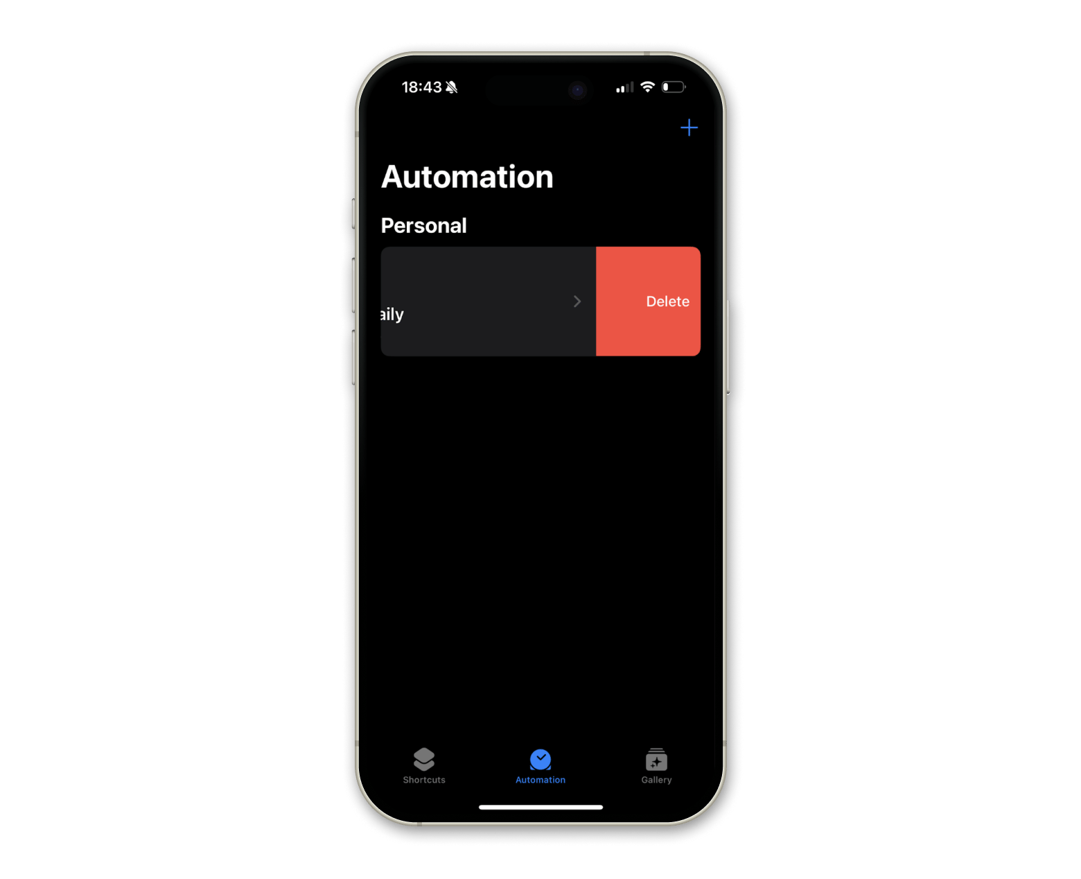 shortcuts delete automation ios