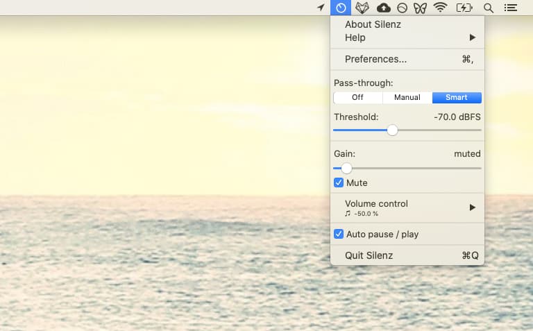 Silenz audio app sound mixer Mac