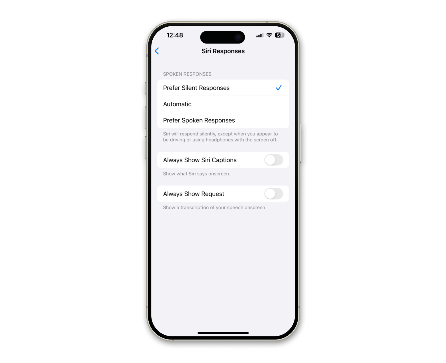 customize Siri responses