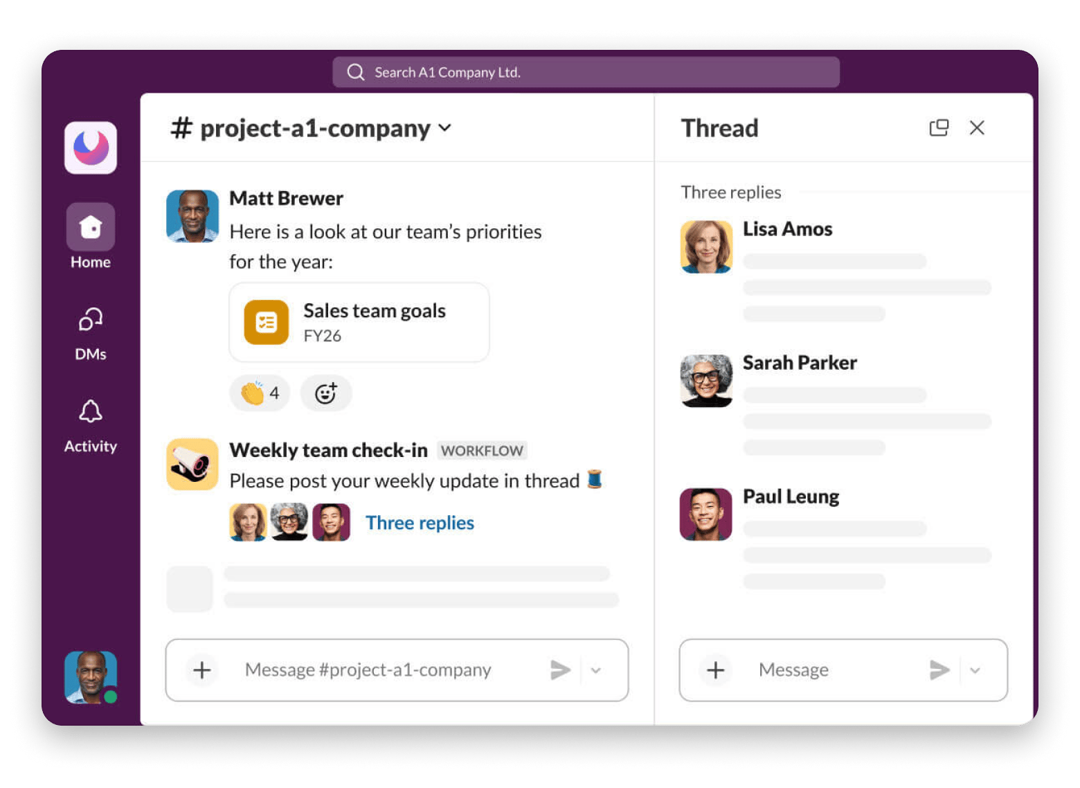 Slack is a productivity app for better team collaboration