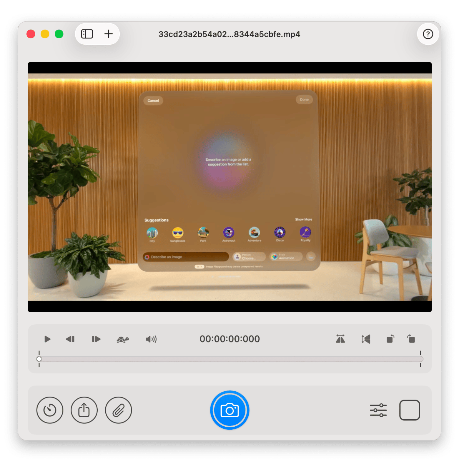 Interfaz de SnapMotion extrayendo fotogramas de un vídeo en Mac, disponible en Setapp