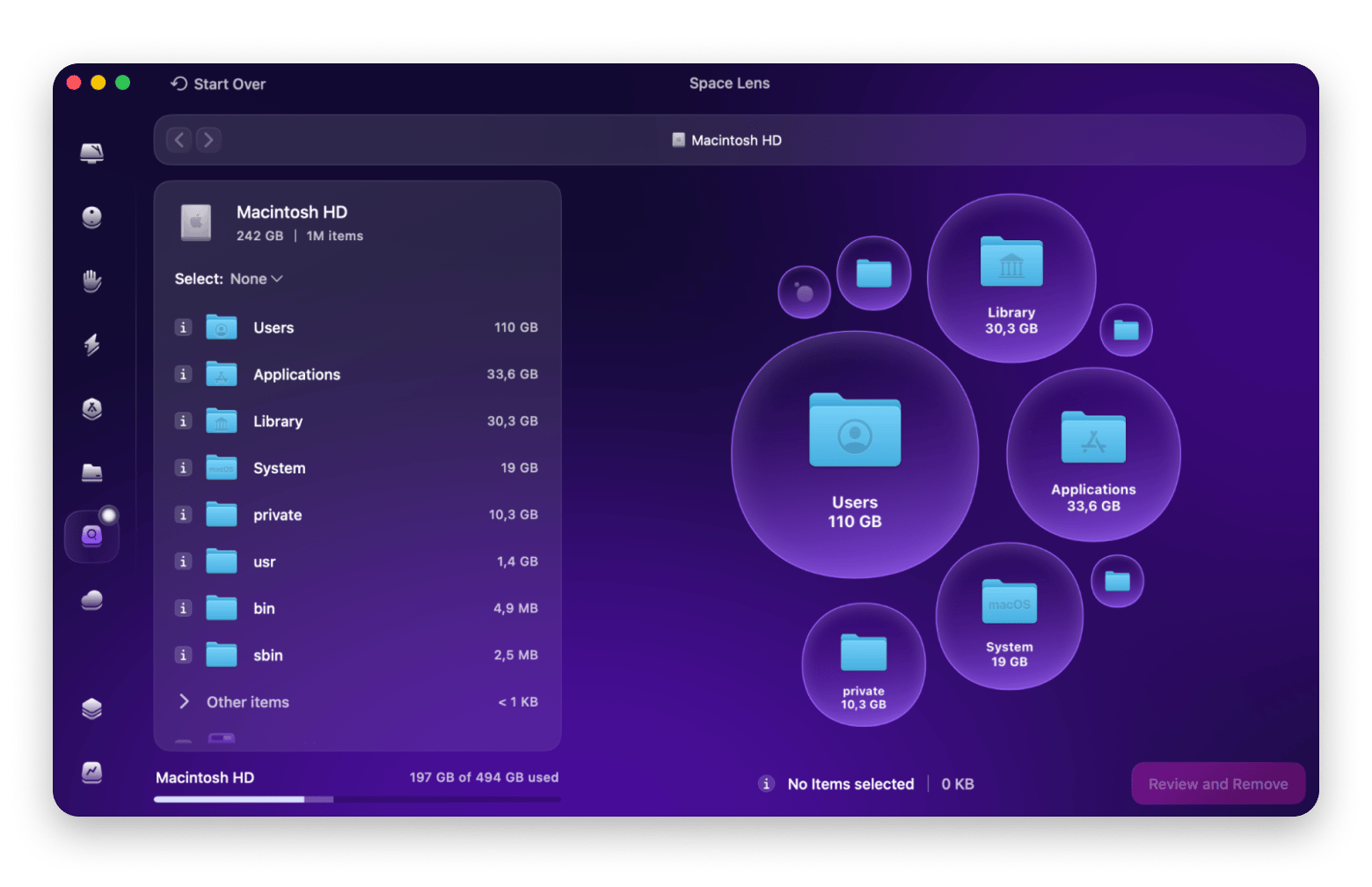 CleanMyMac Space Lens