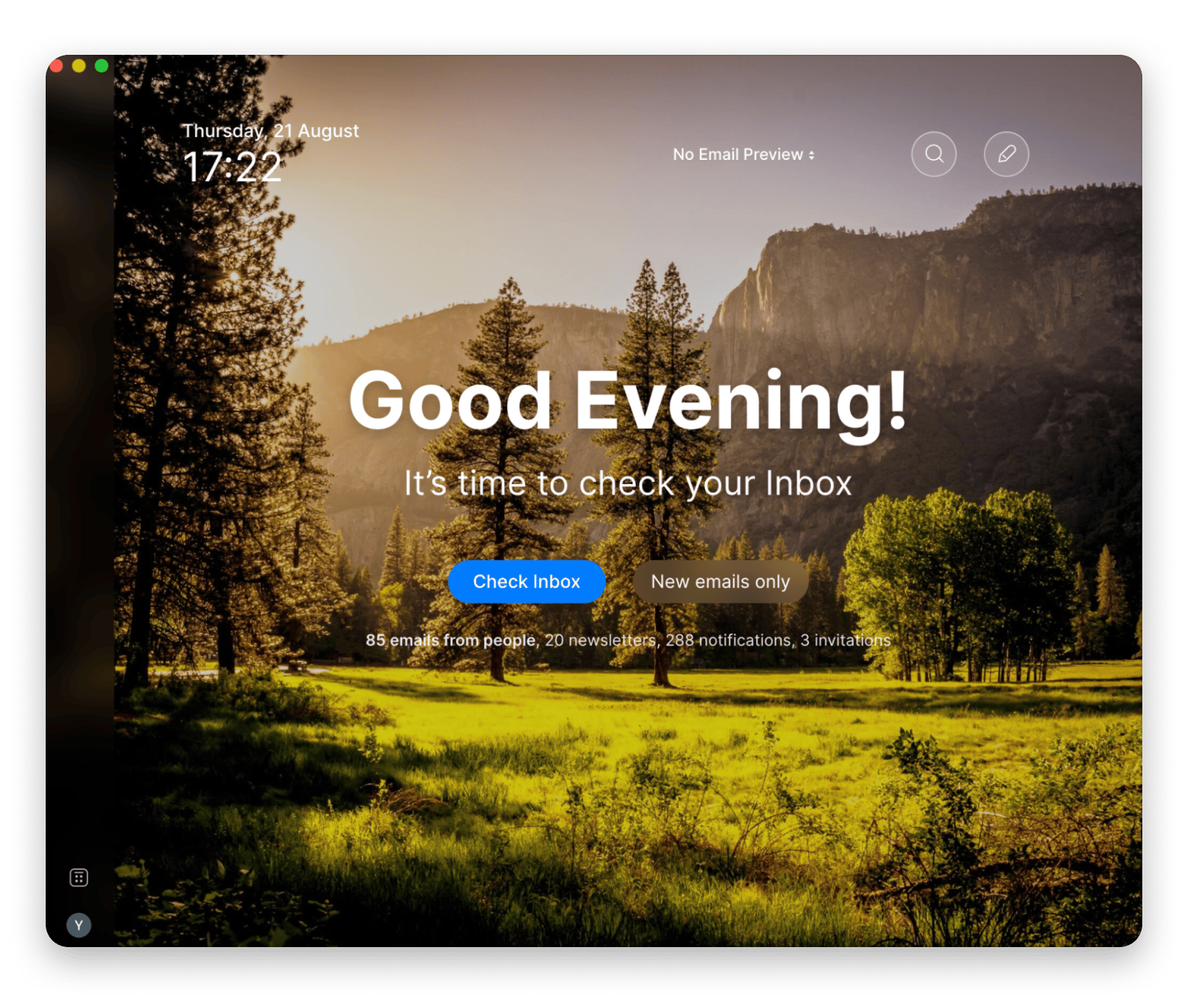 The welcome window of Spark Mail, an email app that is available on Setapp