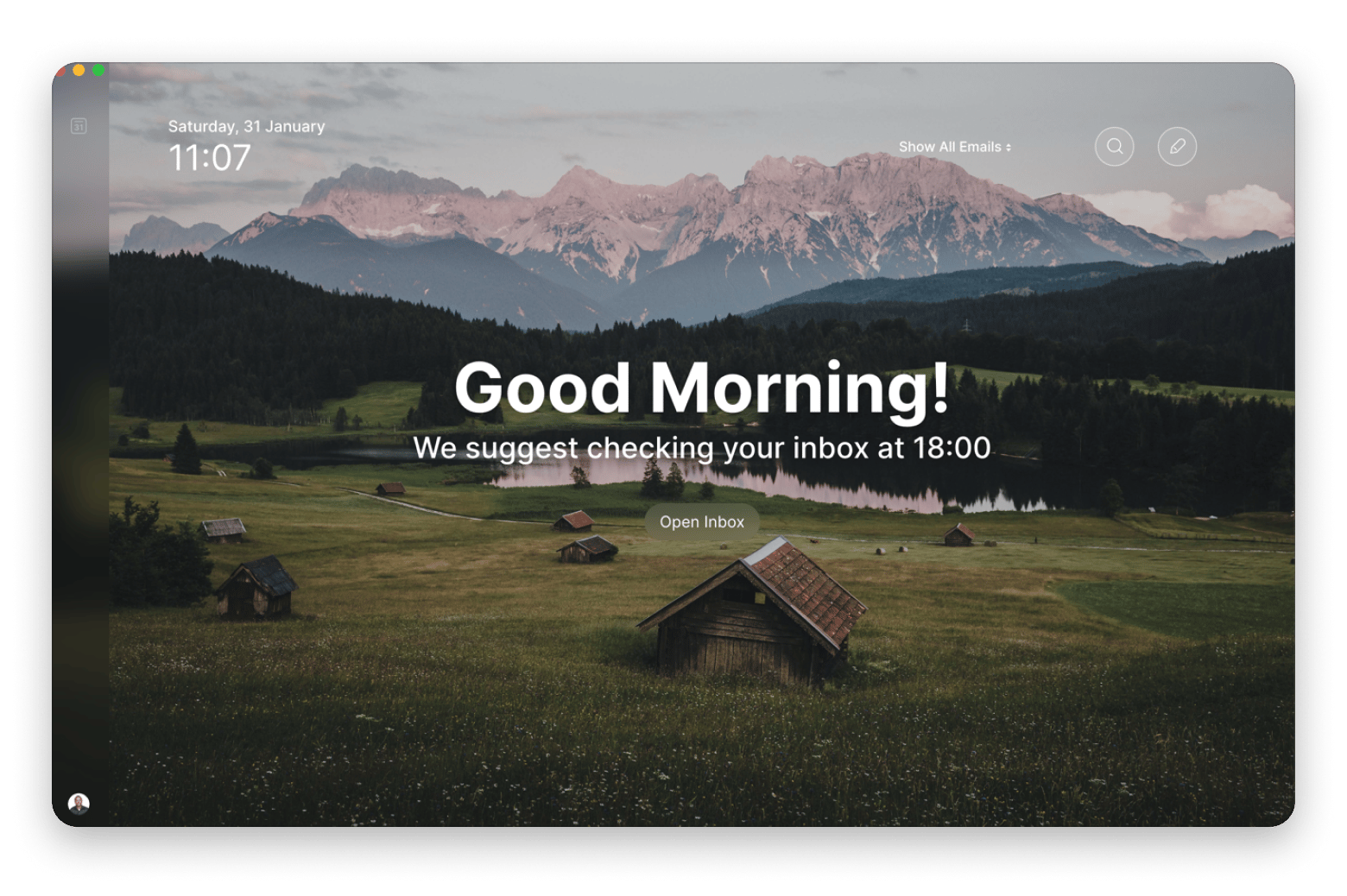 The home interface of Spark Mail, a smart email client available on Setapp.