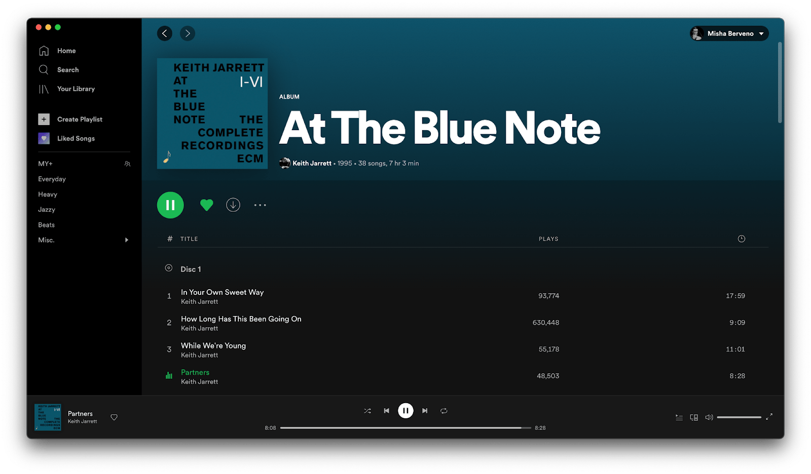 Spotify app on Mac