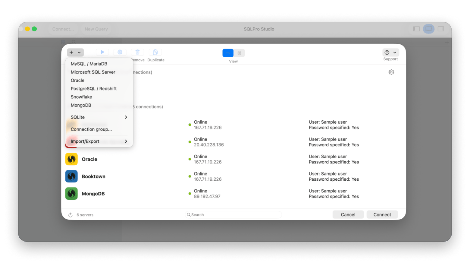 The interface of SQLPro Studio, a database management app available on Setapp