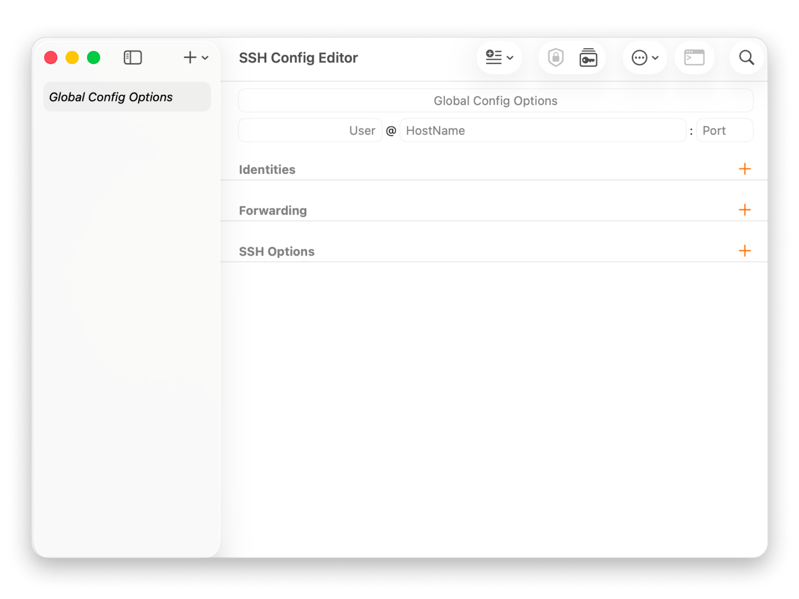 The host entries interface of SSH Config Editor, an SSH management app available on Setapp