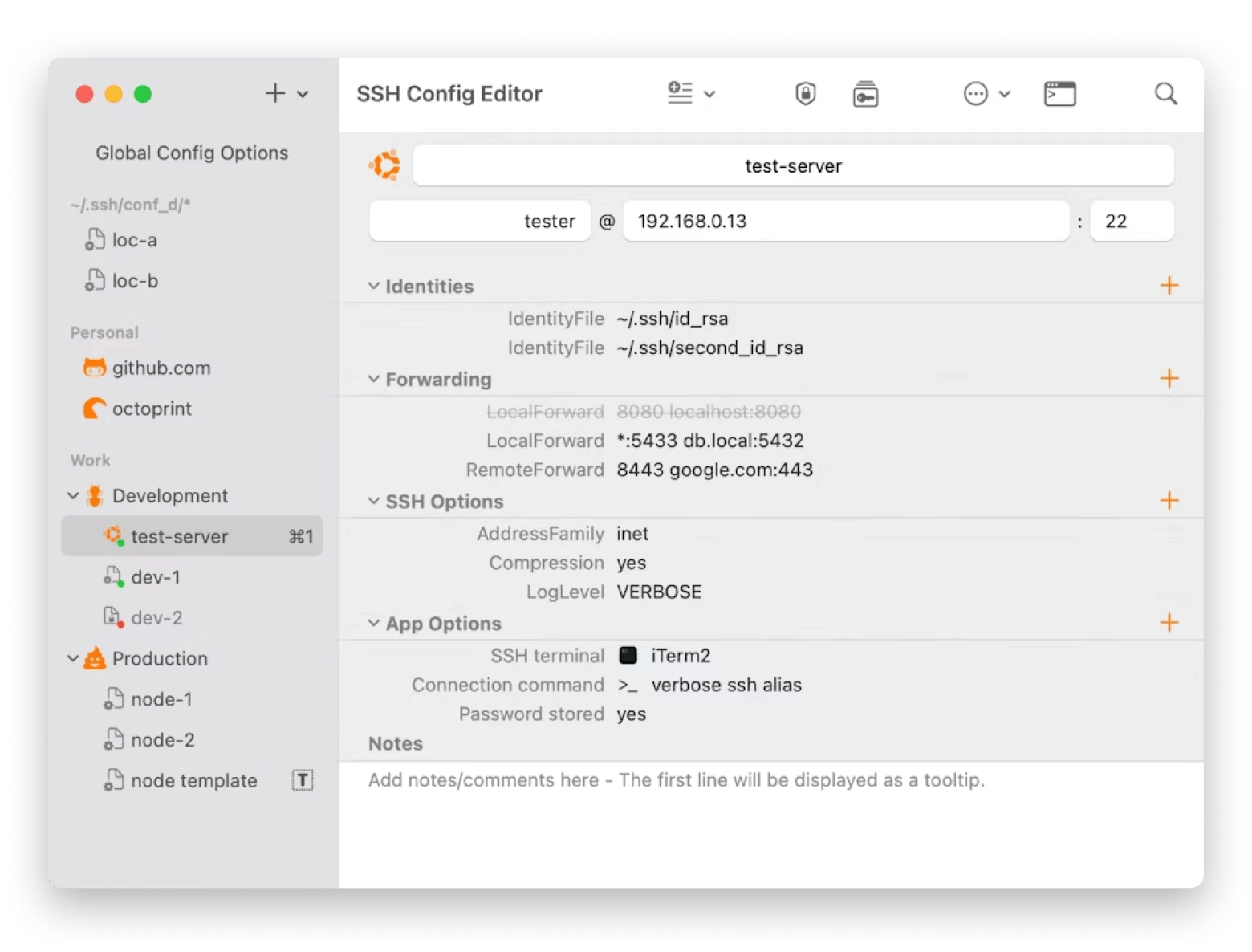 SSH Config Editor