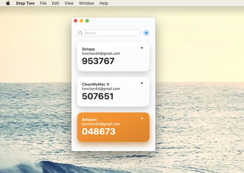 Step Two 2fa manager Mac