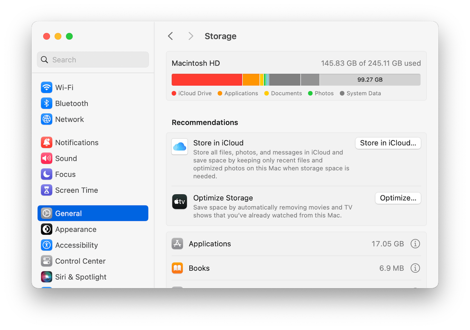 storage space macos