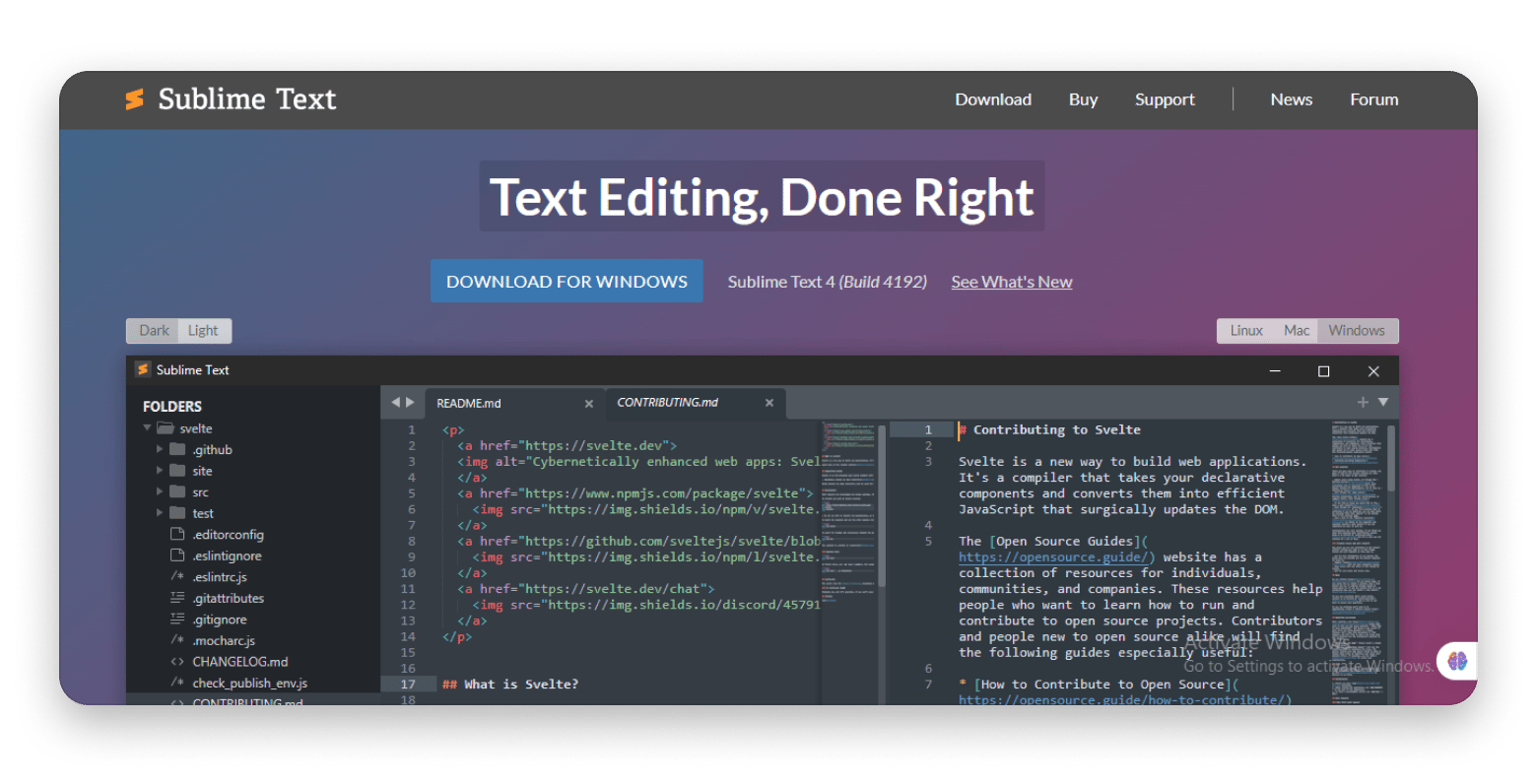 Sublime text web