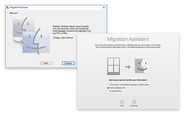 switch from pc to mac transfer