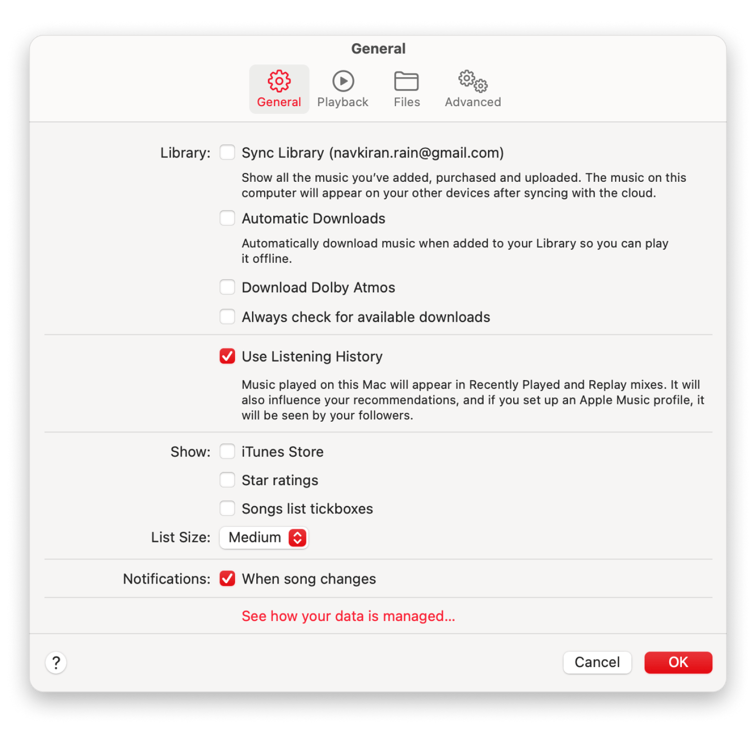 Sync music library on Mac Sync music library on Mac