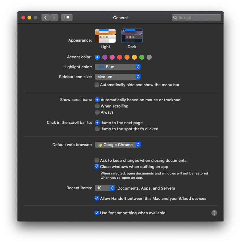 system preferences default browser