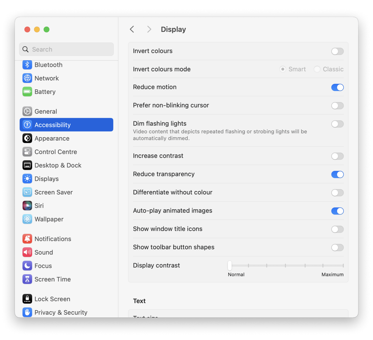 adjust Display settings