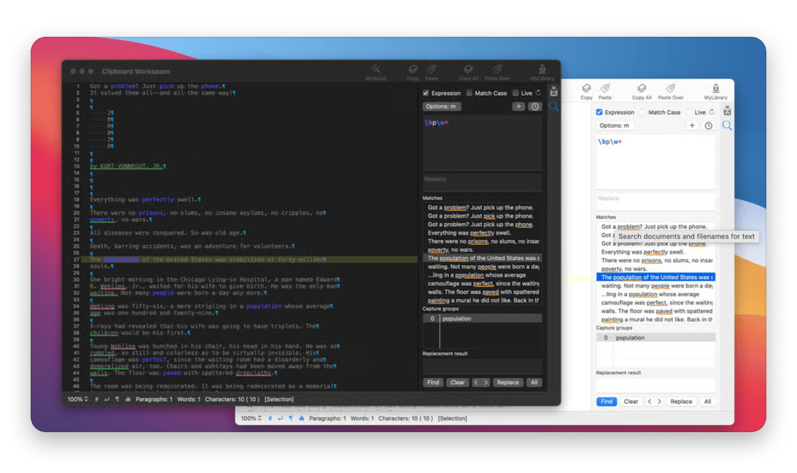Textsoap is an app for writing