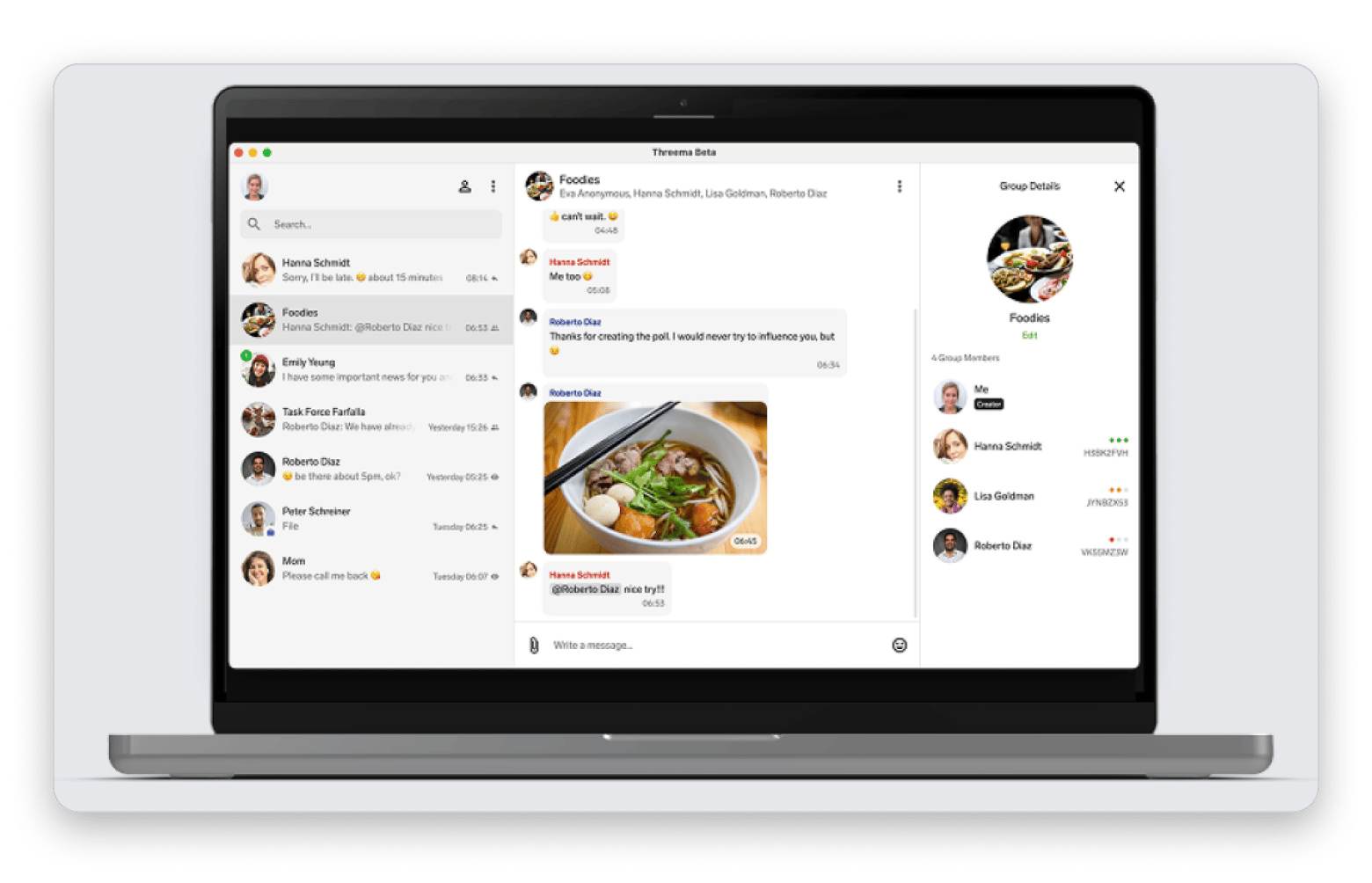 Threema interface