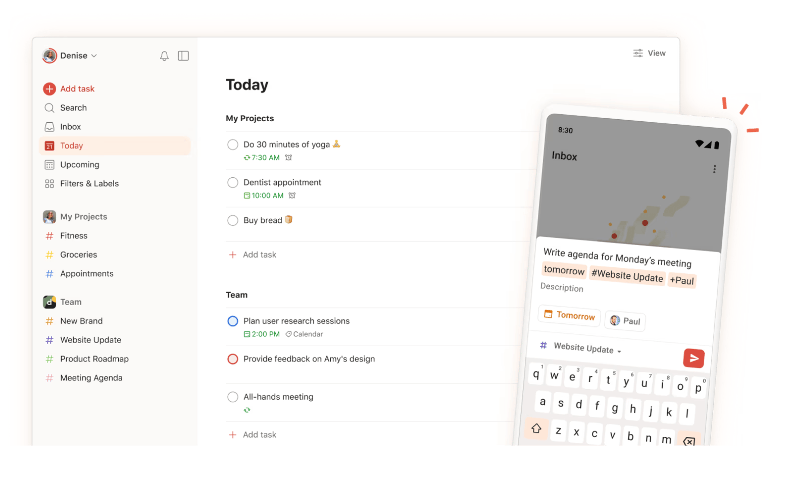 Todoist provides collaborative task management for ADHD users Todoist provides collaborative task management for ADHD users