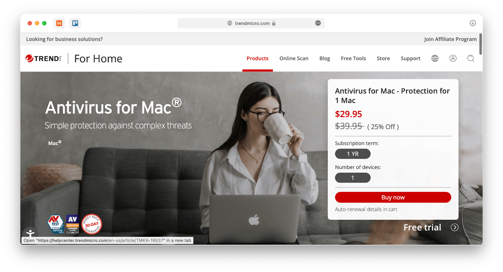 trend micro antivirus mac