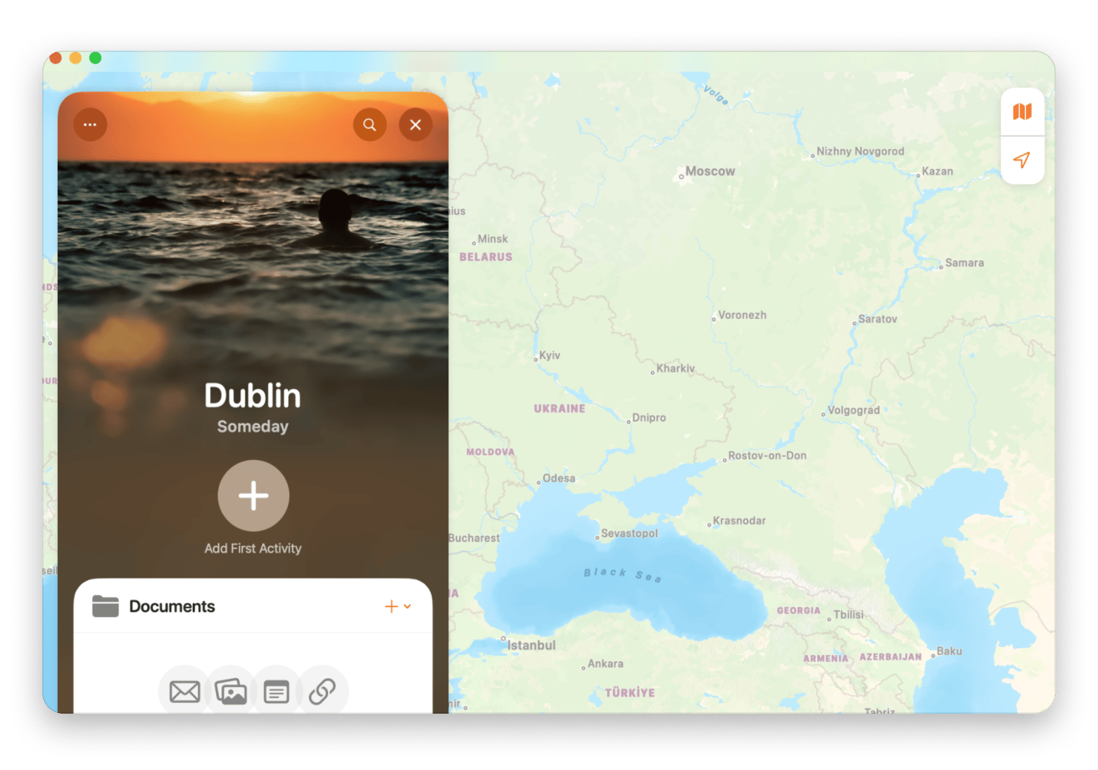 The interface of Tripsy, a trip planning app available on Setapp