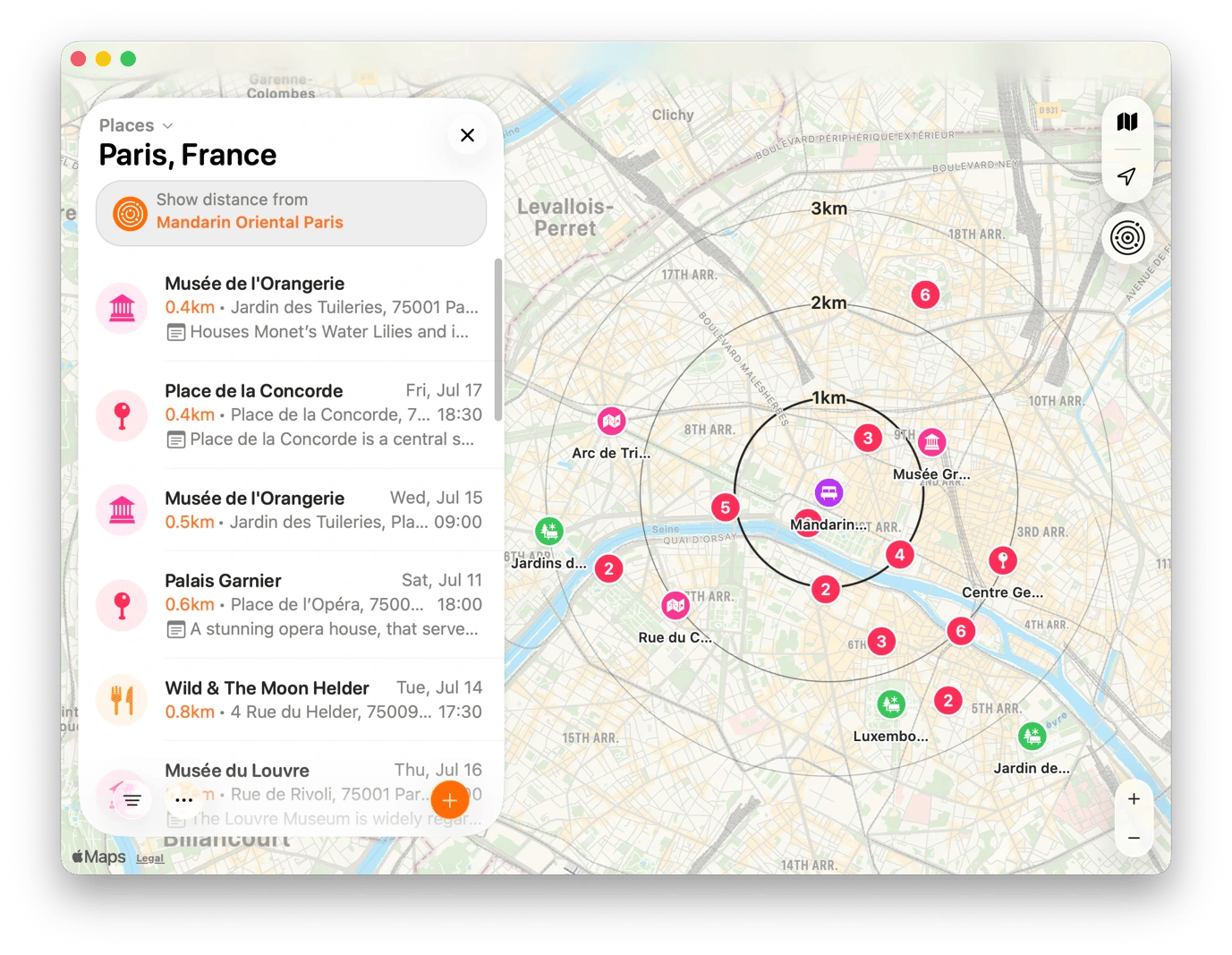 The interface of Tripsy, a trip organization tool available on Setapp