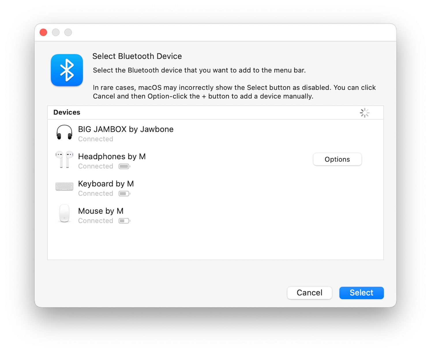 toothfairy bluetooth management on mac