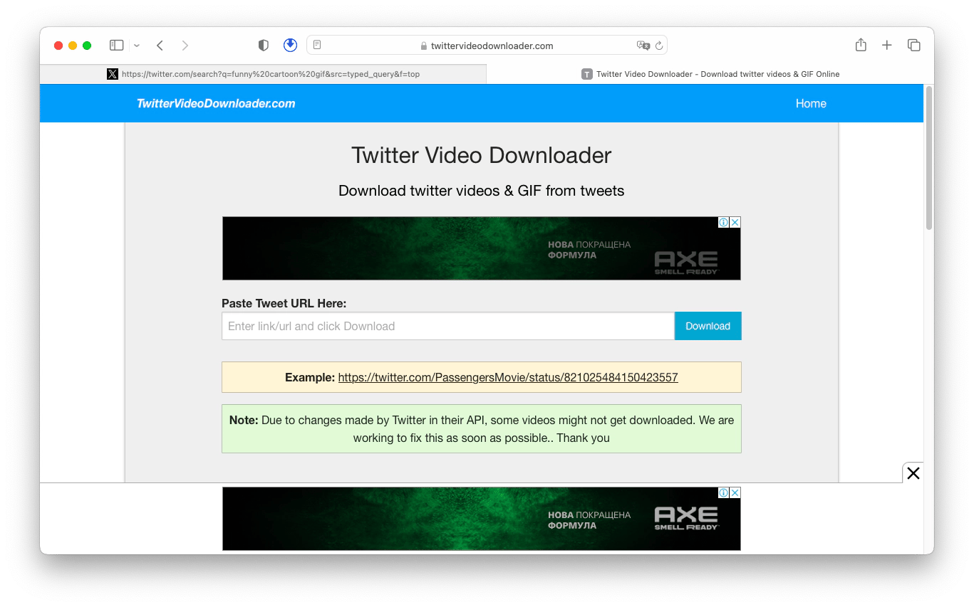 Twitter Video Downloader - online tool